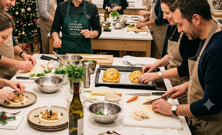 CUISINE À LA CARTE : MENU DE NOËL, ENTRÉE ET PLAT