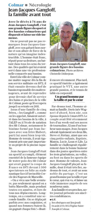 Jean-Jacques GANGLOFF - Article DNA